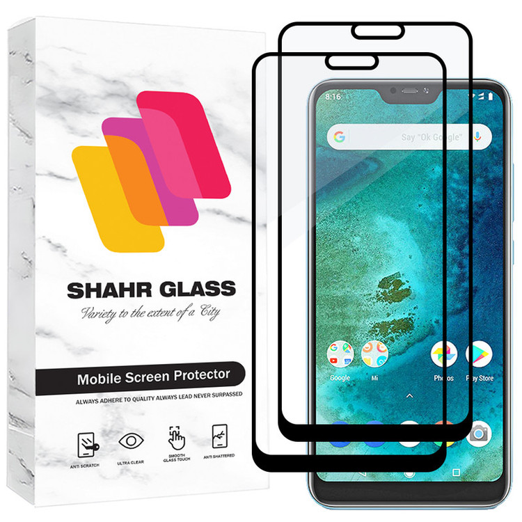 محافظ صفحه نمایش شیشه ای شهر گلس مدل FUL2 مناسب برای گوشی موبایل شیائومی Mi A2 Lite / Redmi 6 Pro بسته دو عددی