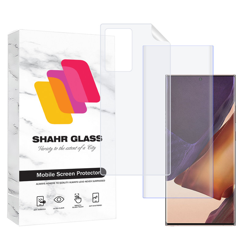 محافظ صفحه نمایش یووی شهر گلس مدل UVNANOMTBSH مناسب برای گوشی موبایل سامسونگ Galaxy Note 20 Ultra 4G / Galaxy Note 20 Ultra 5G به همراه محافظ پشت گوشی هیدروژل
