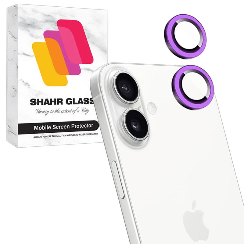 محافظ لنز دوربین شیشهای شهر گلس مدل SHLZS مناسب برای گوشی موبایل اپل iPhone 16