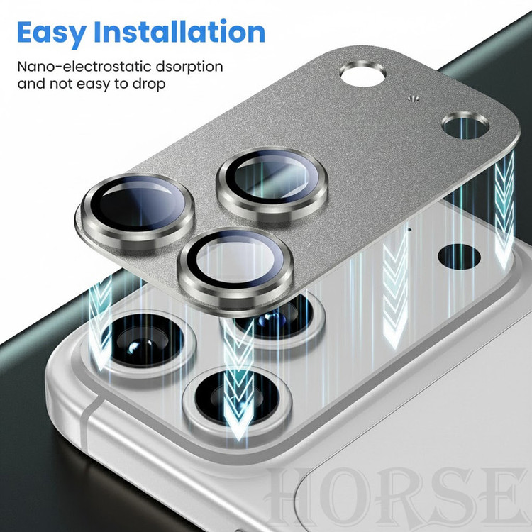 محافظ لنز دوربین فلزی هورس مدل 3D1MH مناسب برای گوشی موبایل اپل iPhone 17 Pro Max
