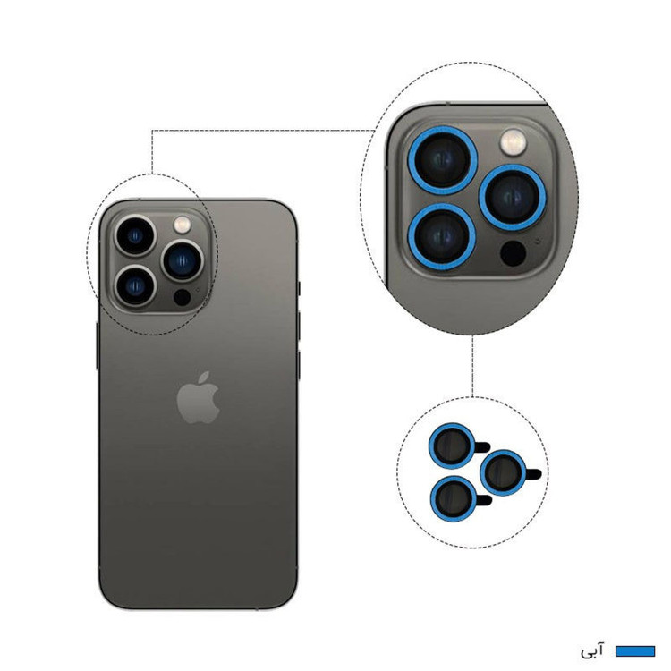 محافظ لنز دوربین شهر گلس مدل RING-LIGHT مناسب برای گوشی موبایل اپل iPhone 11 Pro Max