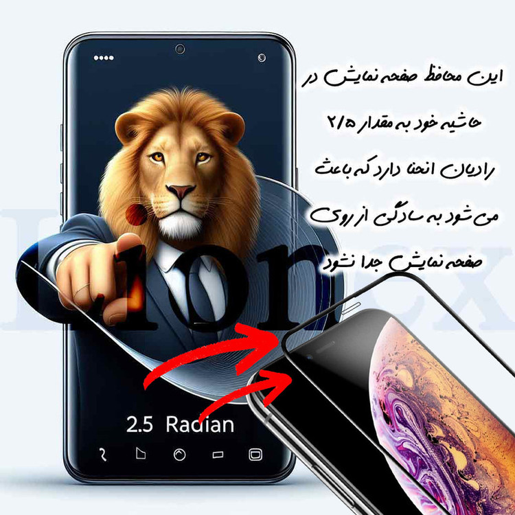 محافظ صفحه نمایش لایونکس مدل ANNL مناسب برای گوشی موبایل اپل iPhone 11 Pro Max به همراه محافظ پشت گوشی