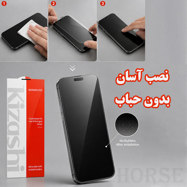 محافظ صفحه نمایش هورس مدل KIZNOSTH مناسب برای گوشی موبایل اپل iPhone 13