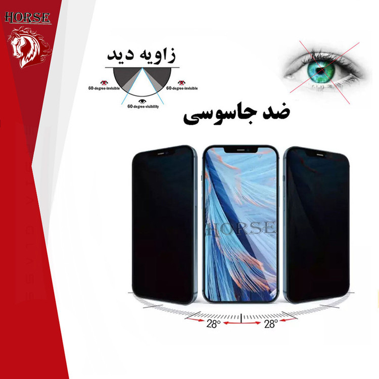 محافظ صفحه نمایش حریم شخصی هورس مدل PFH مناسب برای گوشی موبایل اپل iPhone 12 Pro