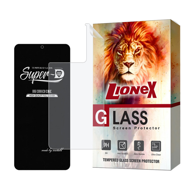 محافظ صفحه نمایش لایونکس مدل SUPNABKLI مناسب برای گوشی موبایل شیائومی 13T / 13T Pro / K60 Ultra به همراه محافظ پشت گوشی