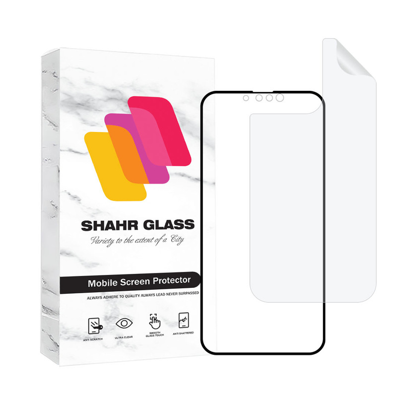 محافظ صفحه نمایش مات شهر گلس مدل MCERAMNANOSH مناسب برای گوشی موبایل اپل iPhone 13 Pro Max به همراه محافظ پشت گوشی