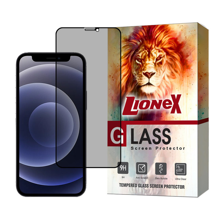 محافظ صفحه نمایش حریم شخصی لایونکس مدل PRIVFULLL مناسب برای گوشی موبایل اپل iPhone 12 Pro Max