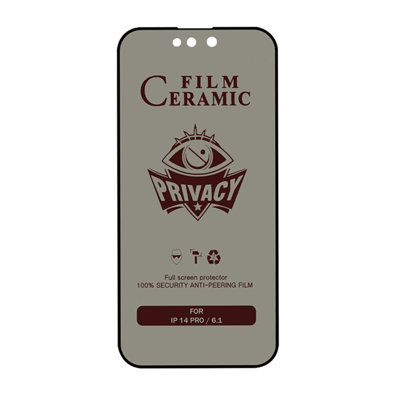 محافظ صفحه نمایش سرامیکی حریم شخصی شهر گلس مدل PRIVCERAMIC مناسب برای گوشی موبایل اپل iPhone 14 Pro