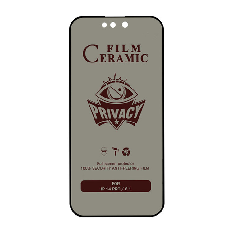 محافظ صفحه نمایش سرامیکی حریم شخصی شهر گلس مدل PRIVCERAMIC مناسب برای گوشی موبایل اپل iPhone 14 Pro