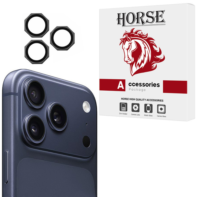 محافظ لنز دوربین شیشهای هورس مدل R8ZH مناسب برای گوشی موبایل اپل iPhone 17 Pro Max