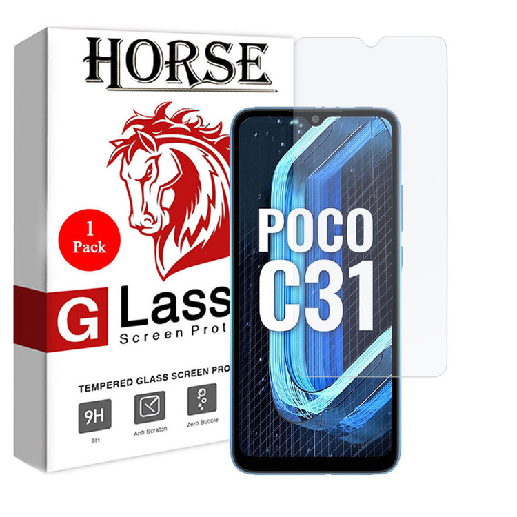 محافظ صفحه نمایش شیشه ای هورس مدل SMP01 مناسب برای گوشی موبایل شیائومی Poco C31