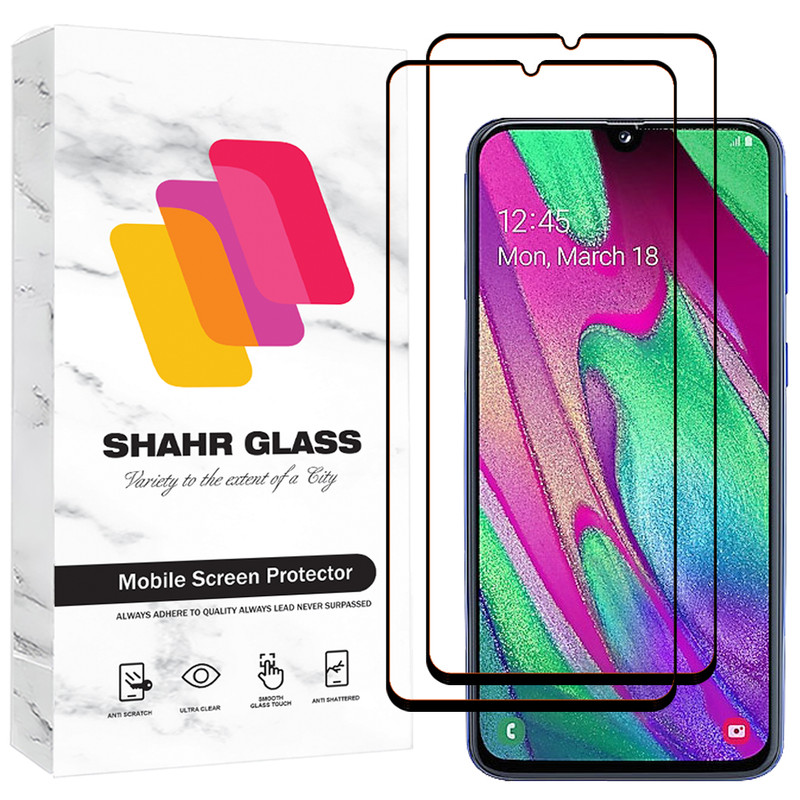 محافظ صفحه نمایش شیشه ای شهر گلس مدل  FUL2مناسب برای گوشی موبایل سامسونگ Galaxy A40 / A01 / M01 بسته دو عددی