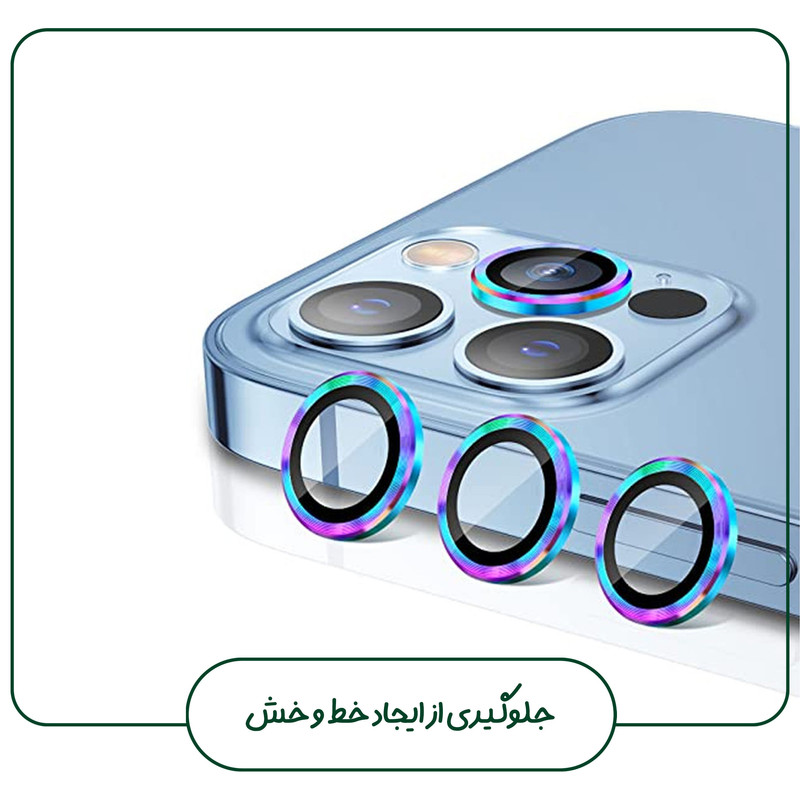 محافظ لنز دوربین لایونکس مدل RINIPL مناسب برای گوشی موبایل اپل iPhone 15 Pro Max