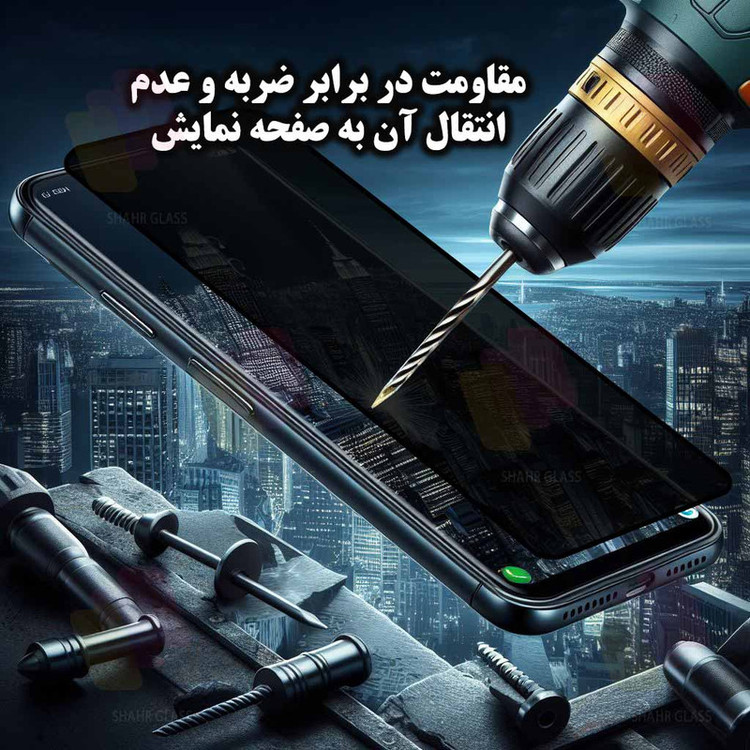 محافظ صفحه نمایش حریم شخصی شهر گلس مدل FULLPRIVNANOSH مناسب برای گوشی موبایل شیائومی 13T / 13T Pro / K60 Ultra به همراه محافظ پشت گوشی