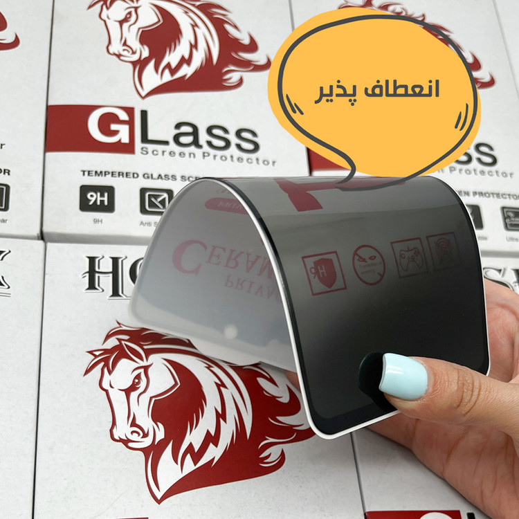 محافظ صفحه نمایش سرامیکی حریم شخصی هورس مدل CERPRIVNANOH مناسب برای گوشی موبایل اپل iPhone 11 Pro به همراه محافظ پشت گوشی