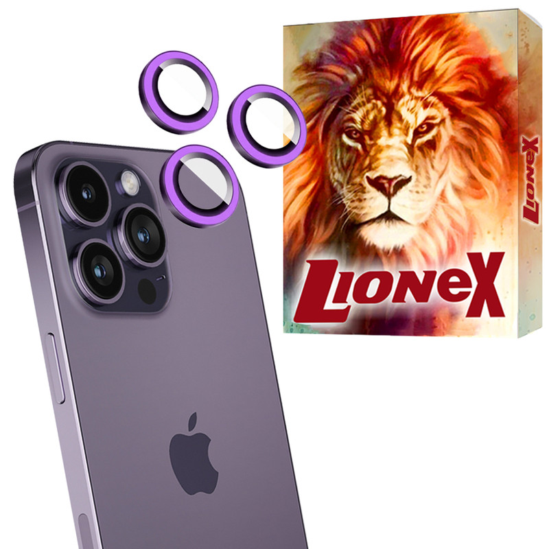 محافظ لنز دوربین شیشه‌ای لایونکس مدل SHLZL مناسب برای گوشی موبایل اپل iPhone 14 Pro Max