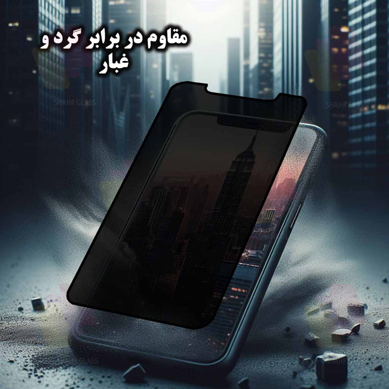 محافظ صفحه نمایش حریم شخصی شهر گلس مدل FULLPRIVNANOSH مناسب برای گوشی موبایل سامسونگ Galaxy A12 / A12 Nacho / M12 به همراه محافظ پشت گوشی
