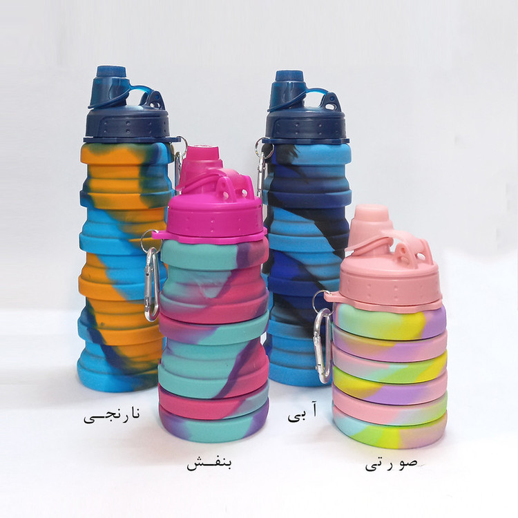 قمقمه مدل سلیکونی تاشو کد SLIC 88 گنجایش 0.5 لیتر
