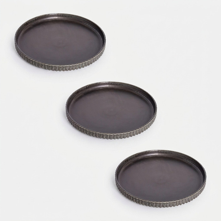 بشقاب غذاخوری بی.وی.کی طرح OLEN کد 455421 مجموعه 3 عددی
