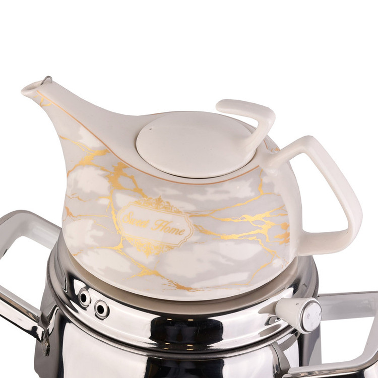ست کتری و قوری کروپ ست کد 8801 گنجایش کتری 5.5 لیتر گنجایش قوری 0.9 لیتر